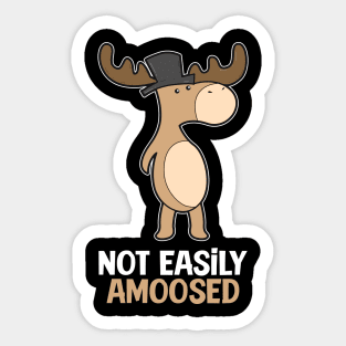 Comic Cartoon Moose Deer Sticker